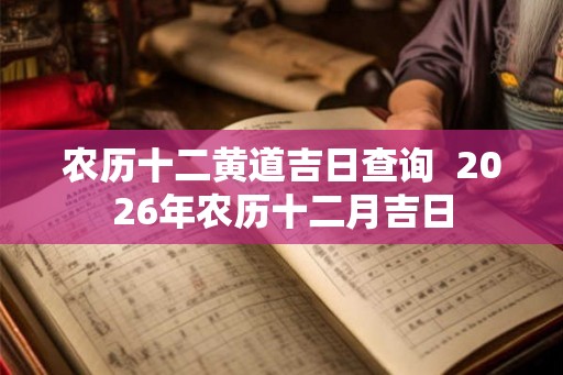 农历十二黄道吉日查询 2026年农历十二月吉日 农历十二黄道吉日查询 2026年农历十二月吉日