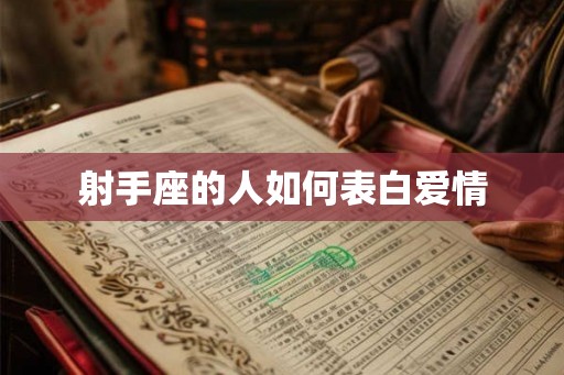 射手座的人如何表白爱情 射手座的人如何表白爱情
