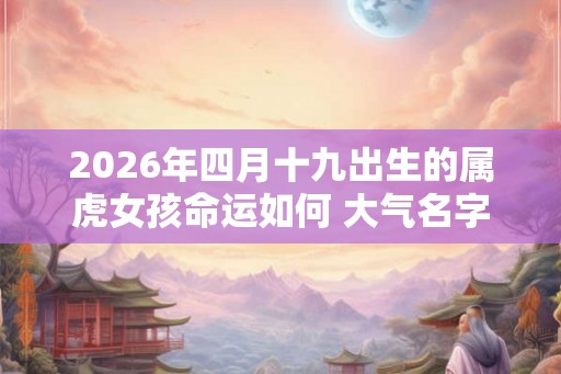 2026年四月十九出生的属虎女孩命运如何 大气名字推荐