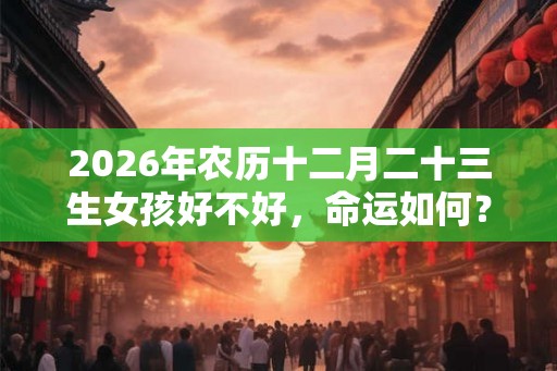 2026年农历十二月二十三生女孩好不好，命运如何？