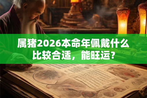 属猪2026本命年佩戴什么比较合适,能旺运? 属猪2026本命年佩戴什么比较合适,能旺运?