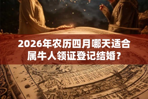 2026年农历四月哪天适合属牛人领证登记结婚？