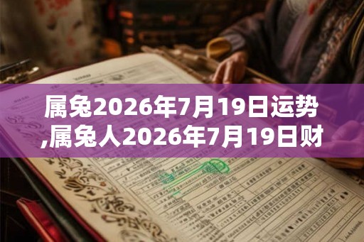 属兔2026年7月19日运势,属兔人2026年7月19日财运,生肖兔2026年7月19日运势