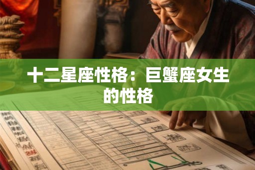 十二星座性格:巨蟹座女生的性格 十二星座性格:巨蟹座女生的性格