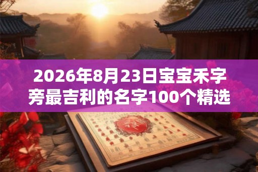 2026年8月23日宝宝禾字旁最吉利的名字100个精选