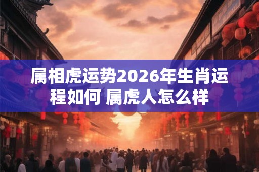 属相虎运势2026年生肖运程如何 属虎人怎么样