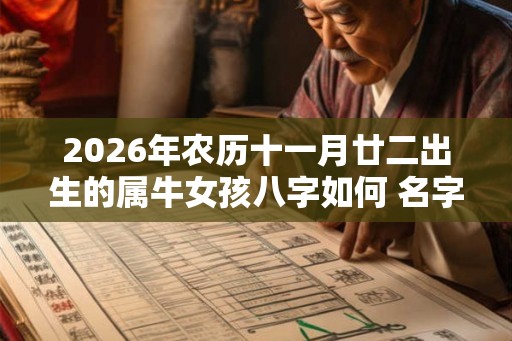 2026年农历十一月廿二出生的属牛女孩八字如何 名字推荐