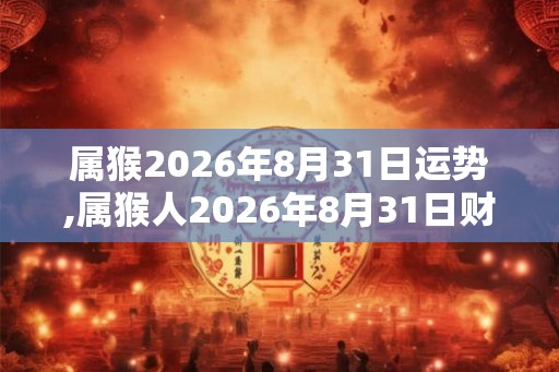 属猴2026年8月31日运势,属猴人2026年8月31日财运,生肖猴2026年8月31日运势