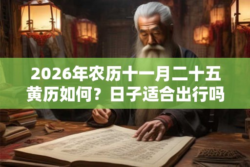 2026年农历十一月二十五黄历如何？日子适合出行吗？