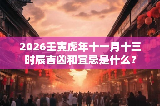 2026壬寅虎年十一月十三时辰吉凶和宜忌是什么？