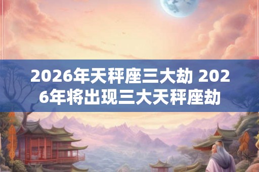 2026年天秤座三大劫 2026年将出现三大天秤座劫