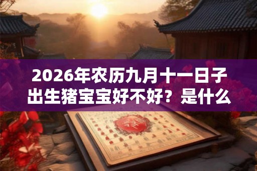 2026年农历九月十一日子出生猪宝宝好不好？是什么命？