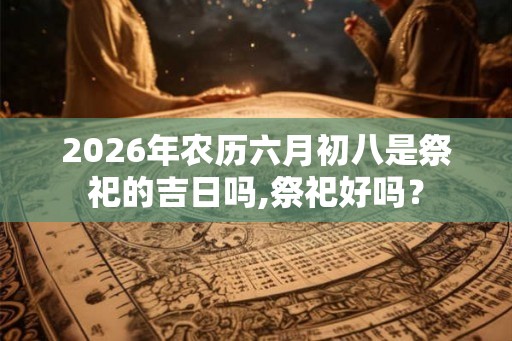 2026年农历六月初八是祭祀的吉日吗,祭祀好吗？