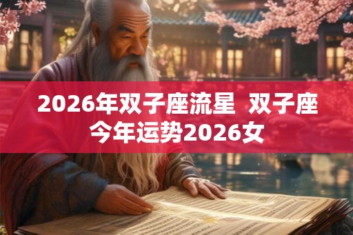 2026年双子座流星  双子座今年运势2026女