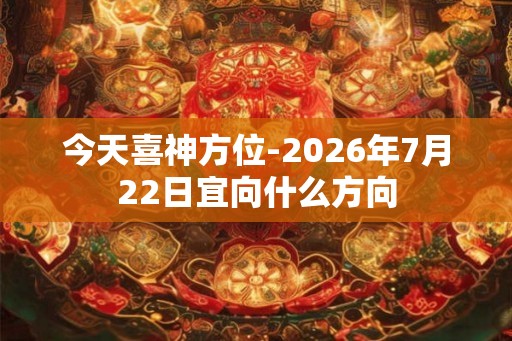 今天喜神方位-2026年7月22日宜向什么方向 今天喜神方位-2026年7月22日宜向什么方向