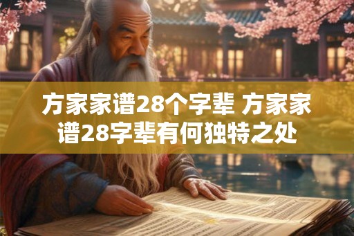 方家家谱28个字辈 方家家谱28字辈有何独特之处