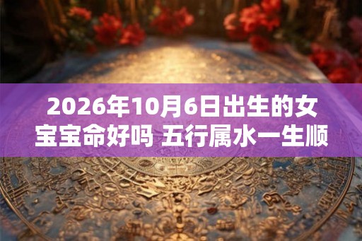 2026年10月6日出生的女宝宝命好吗 五行属水一生顺意
