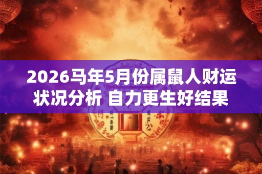 2026马年5月份属鼠人财运状况分析 自力更生好结果