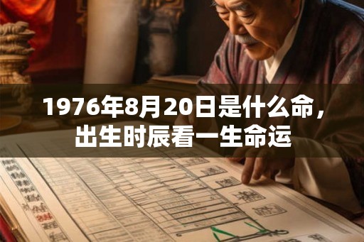 1976年8月20日是什么命，出生时辰看一生命运