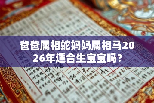 爸爸属相蛇妈妈属相马2026年适合生宝宝吗? 爸爸属相蛇妈妈属相马2026年适合生宝宝吗?