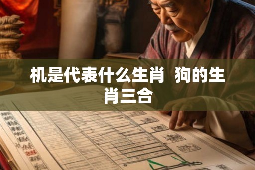 机是代表什么生肖  狗的生肖三合