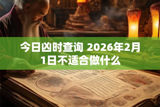 今日凶时查询 2026年2月1日不适合做什么