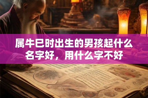 属牛巳时出生的男孩起什么名字好，用什么字不好