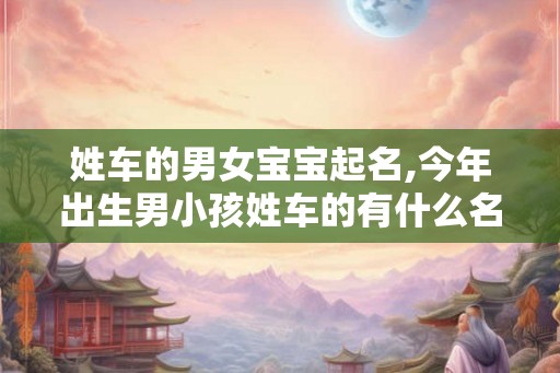姓车的男女宝宝起名,今年出生男小孩姓车的有什么名字