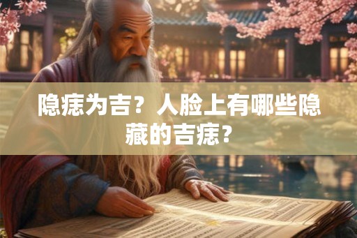 隐痣为吉？人脸上有哪些隐藏的吉痣？