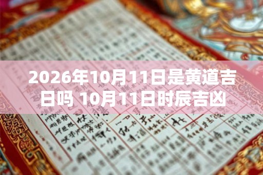 2026年10月11日是黄道吉日吗 10月11日时辰吉凶