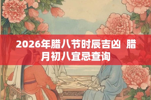 2026年腊八节时辰吉凶  腊月初八宜忌查询