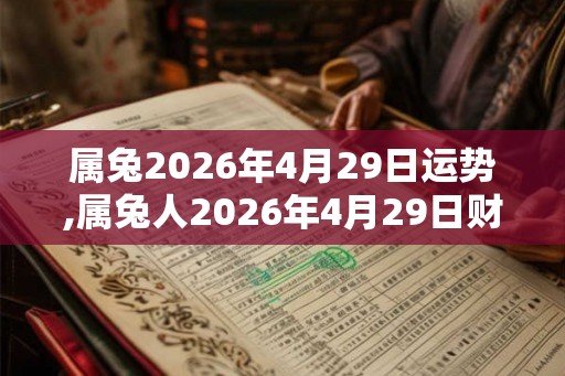属兔2026年4月29日运势,属兔人2026年4月29日财运,生肖兔2026年4月29日运势