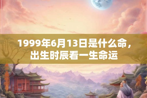 1999年6月13日是什么命，出生时辰看一生命运