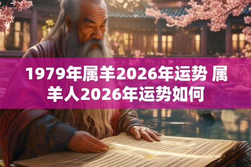 1979年属羊2026年运势 属羊人2026年运势如何