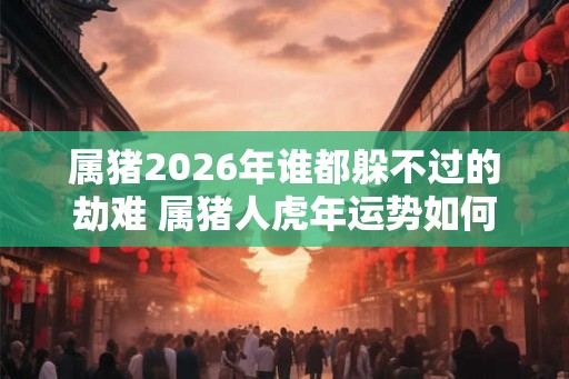属猪2026年谁都躲不过的劫难 属猪人虎年运势如何