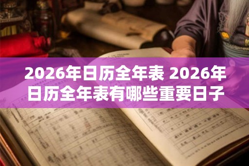 2026年日历全年表 2026年日历全年表有哪些重要日子 2026年日历全年表 2026年日历全年表有哪些重要日子