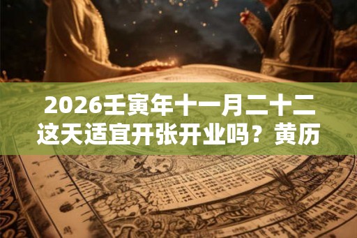 2026壬寅年十一月二十二这天适宜开张开业吗？黄历查询