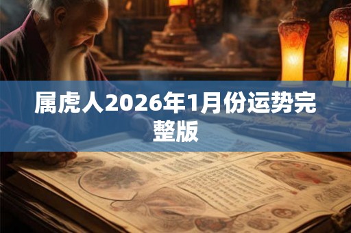 属虎人2026年1月份运势完整版