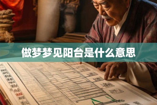 做梦梦见阳台是什么意思