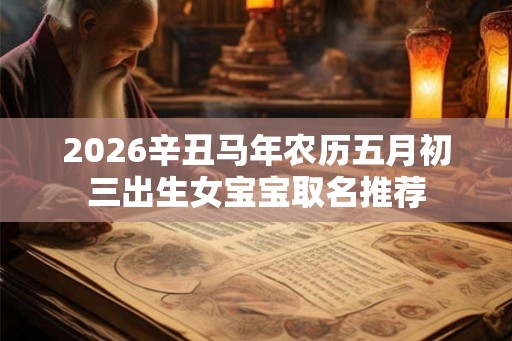 2026辛丑马年农历五月初三出生女宝宝取名推荐