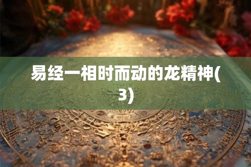 易经一相时而动的龙精神(3)