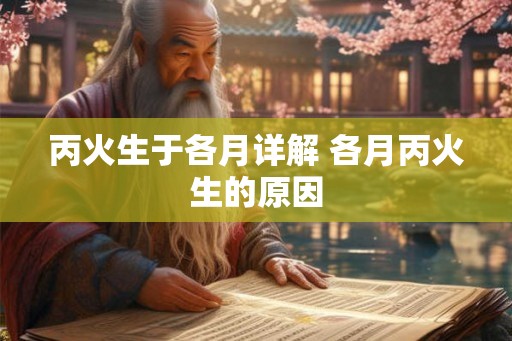 丙火生于各月详解 各月丙火生的原因