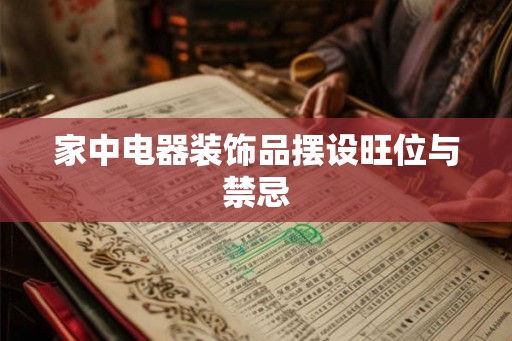 家中电器装饰品摆设旺位与禁忌