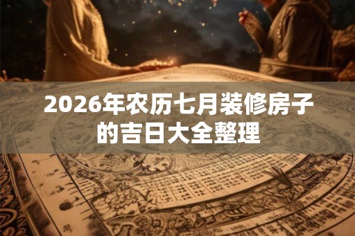 2026年农历七月装修房子的吉日大全整理
