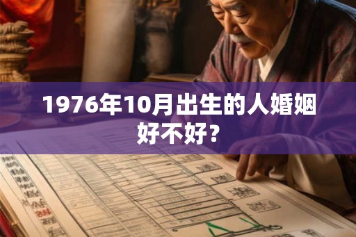 1976年10月出生的人婚姻好不好？
