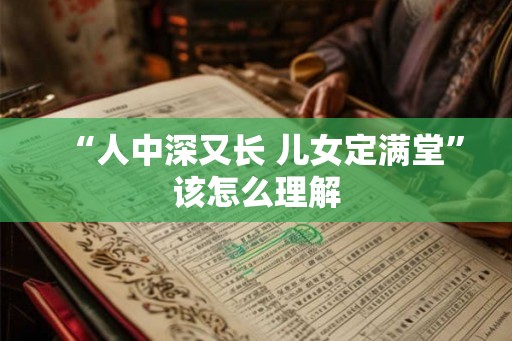“人中深又长 儿女定满堂”该怎么理解