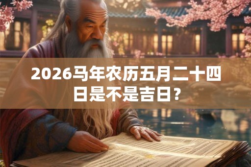 2026马年农历五月二十四日是不是吉日？
