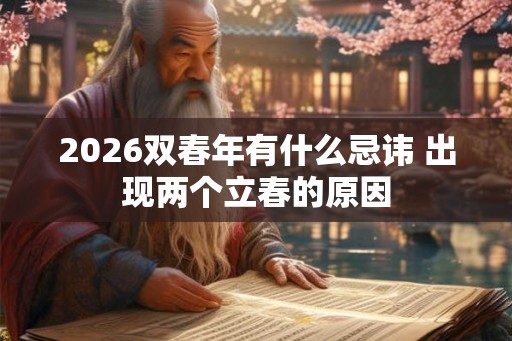 2026双春年有什么忌讳 出现两个立春的原因