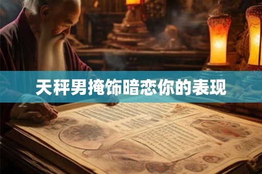天秤男掩饰暗恋你的表现