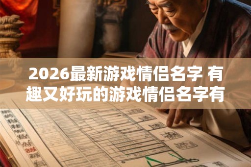 2026最新游戏情侣名字 有趣又好玩的游戏情侣名字有哪些